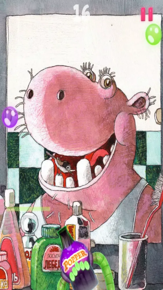 Pink Hippo Bottle Pop স্ক্রিনশট