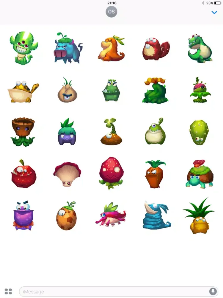 Plant and Animal Game Stickers iPad Screenshots