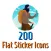 200 Flat Sticker Icons