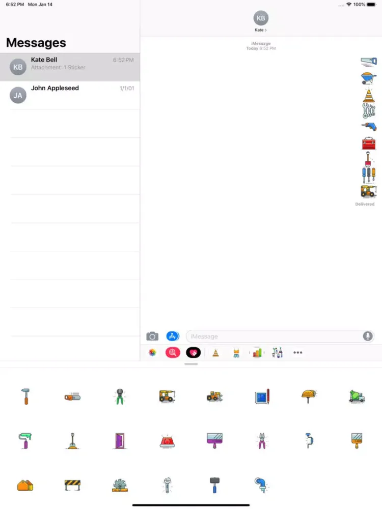 Screenshot di Construction Tools Stickers iPad 