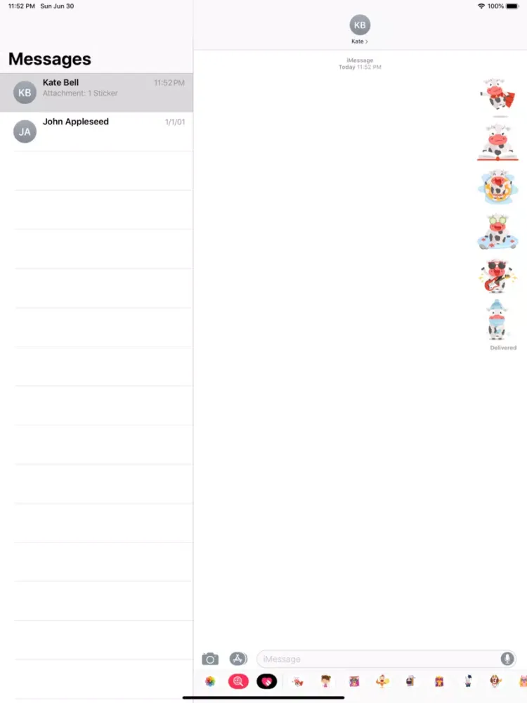 Cow Stickers iPad 應用截圖