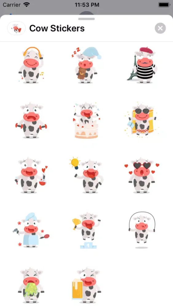 Cow Stickers應用截圖