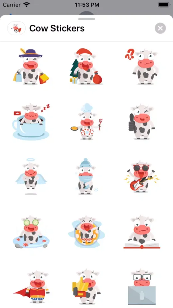Cow Stickers應用截圖