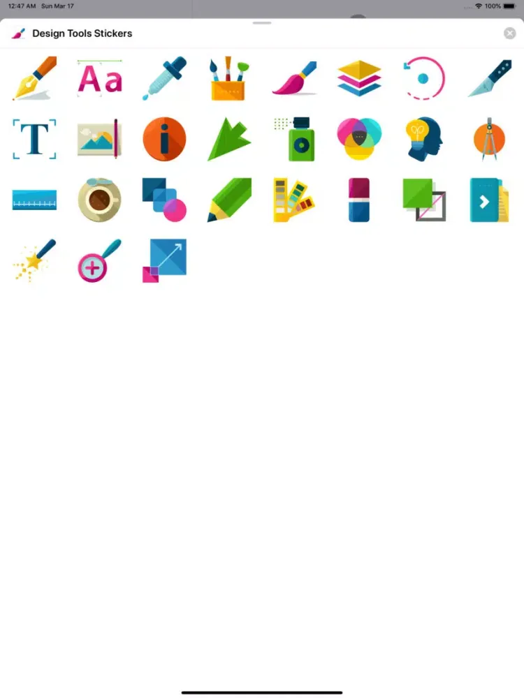 Design Tools Stickers iPad  Ekran Görüntüleri