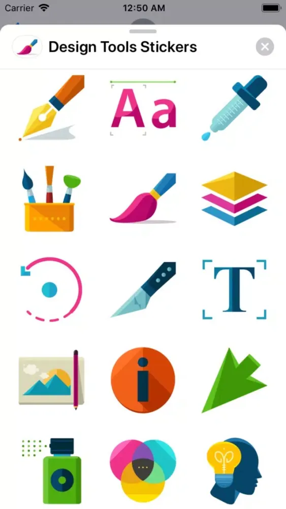 Design Tools Stickers Ekran Görüntüleri