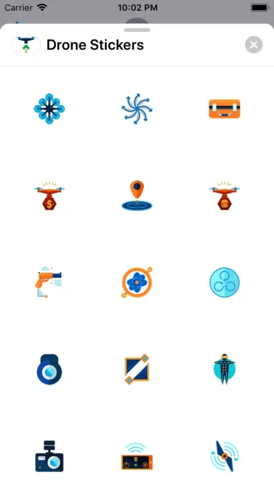 ภาพหน้าจอของ Drone Stickers