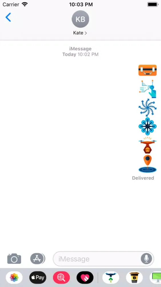 ภาพหน้าจอของ Drone Stickers