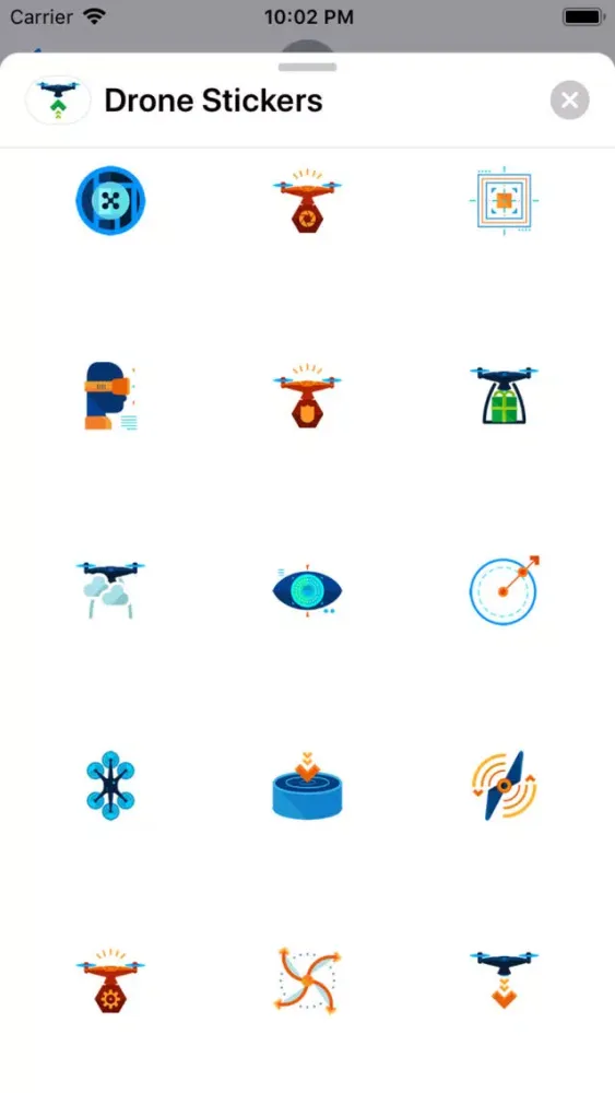 ภาพหน้าจอของ Drone Stickers