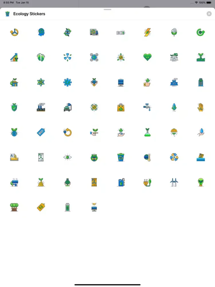 Ecology Stickers iPad 應用截圖