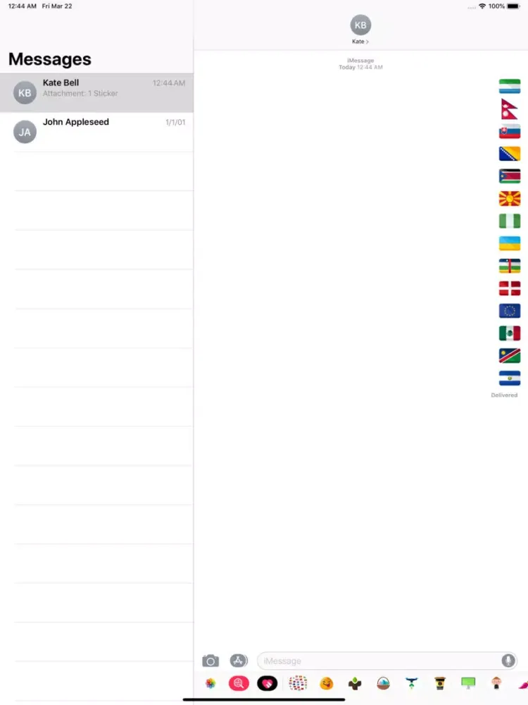 Flags Pack Stickers iPad 应用截图