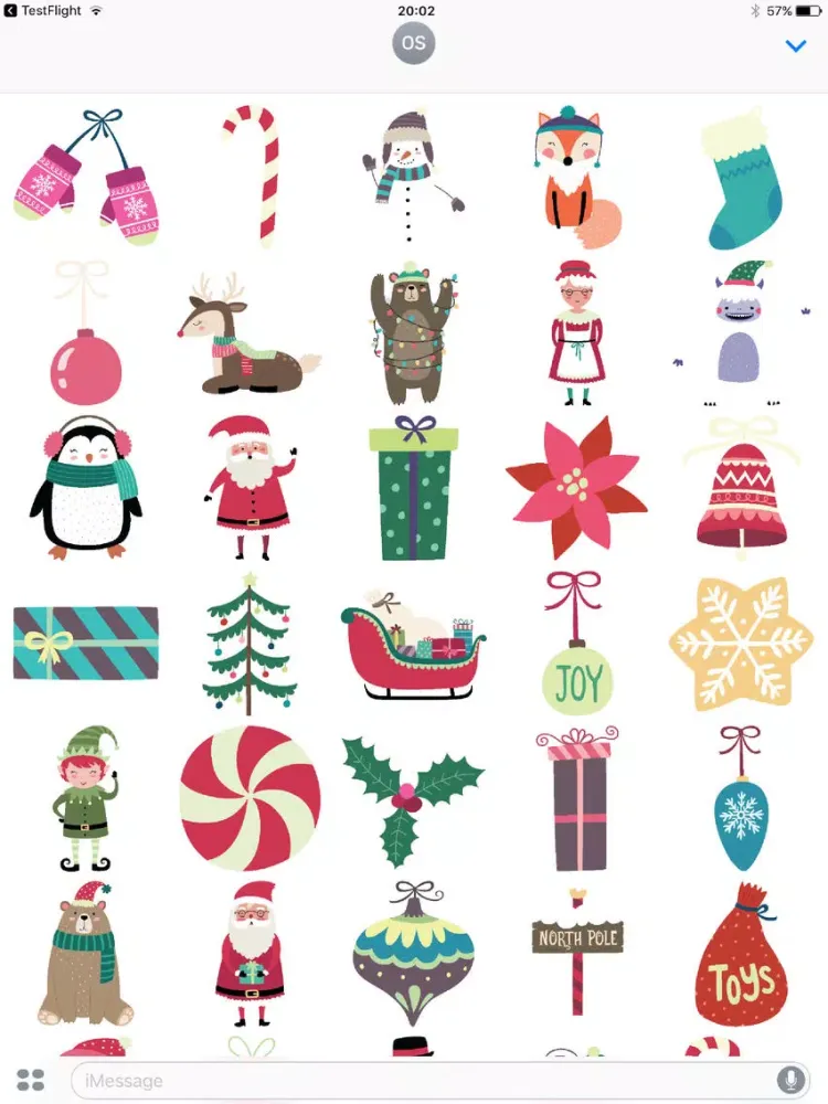 Tangkapan skrin Let It Snow! Stickers iPad 