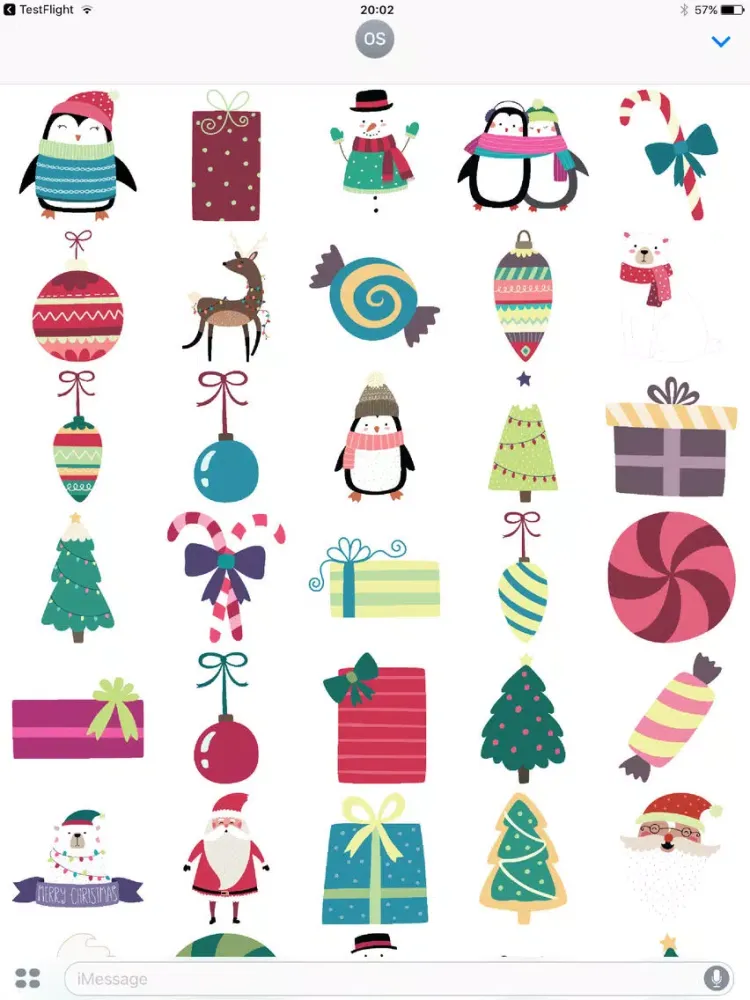 Tangkapan skrin Let It Snow! Stickers iPad 