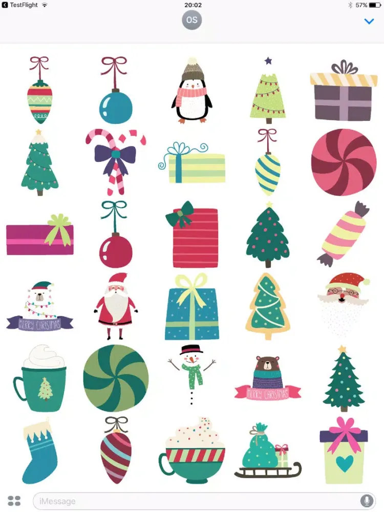 Tangkapan skrin Let It Snow! Stickers iPad 