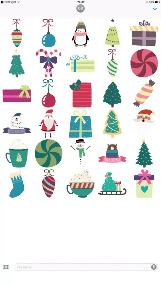 Tangkapan skrin Let It Snow! Stickers