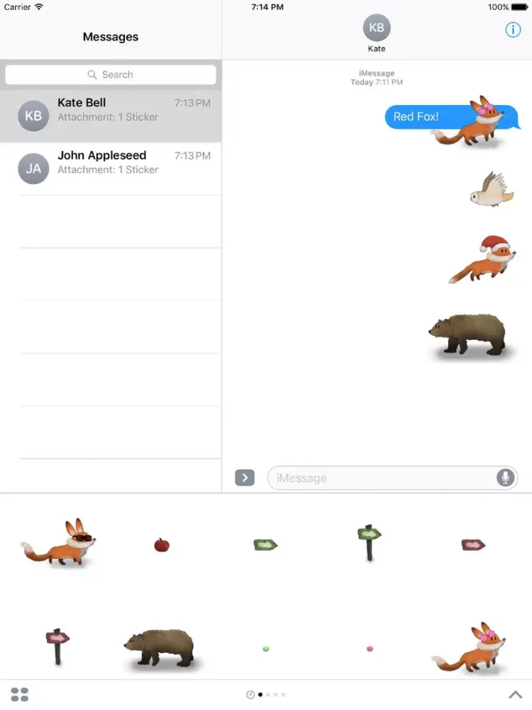 Red Fox Stickers iPad 应用截图