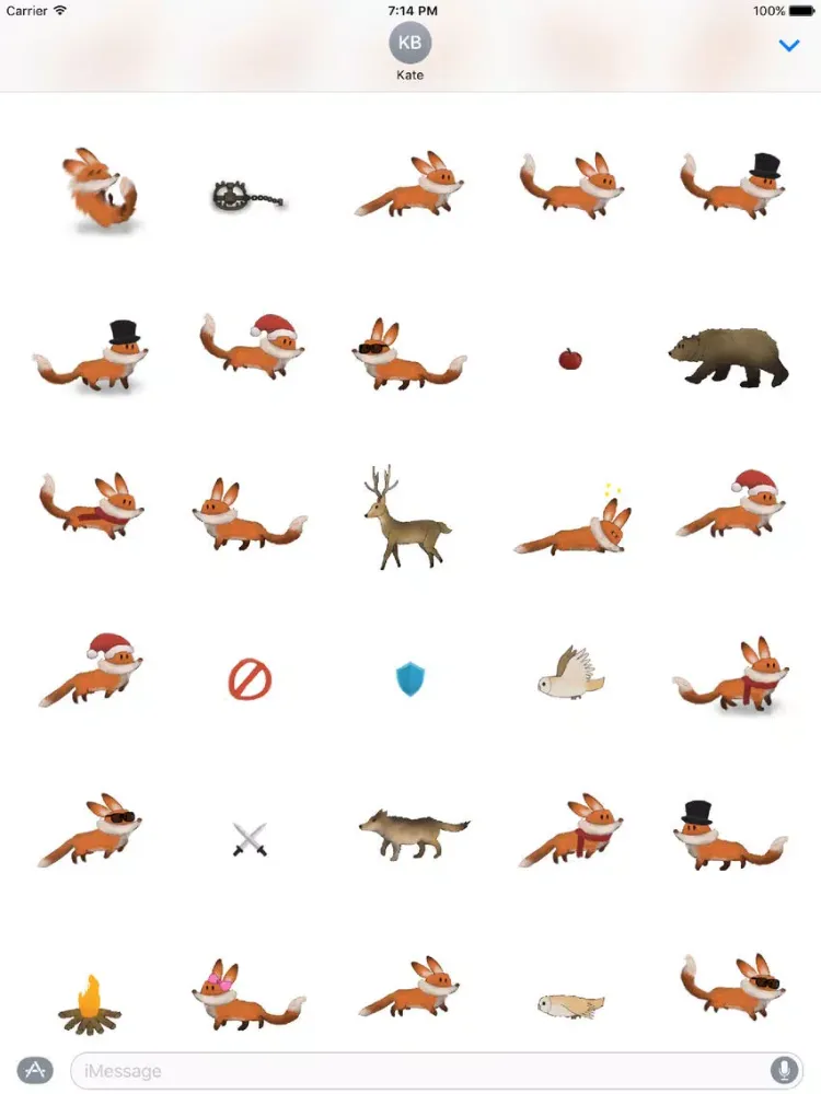 Red Fox Stickers iPad 应用截图