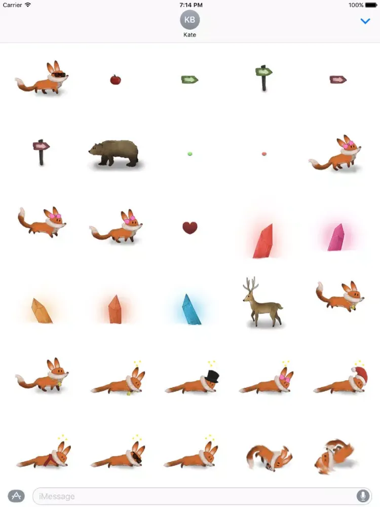 Red Fox Stickers iPad 应用截图