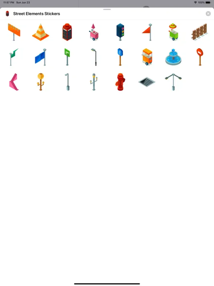 Street Elements Stickers iPad  Screenshots