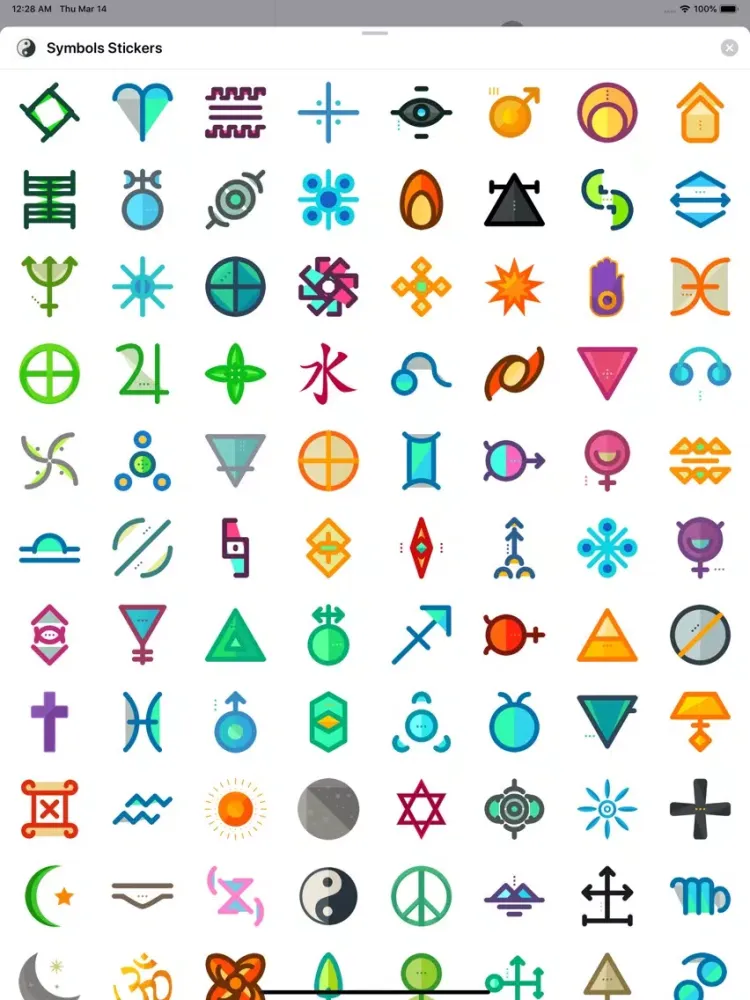 Capturas de tela do Symbols Stickers iPad 