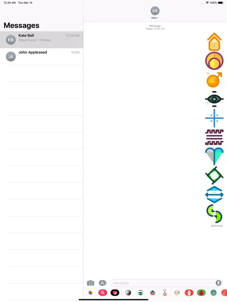 Capturas de tela do Symbols Stickers iPad 