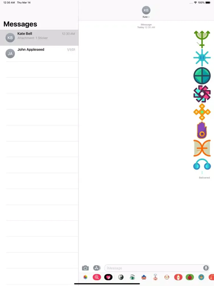 Capturas de tela do Symbols Stickers iPad 
