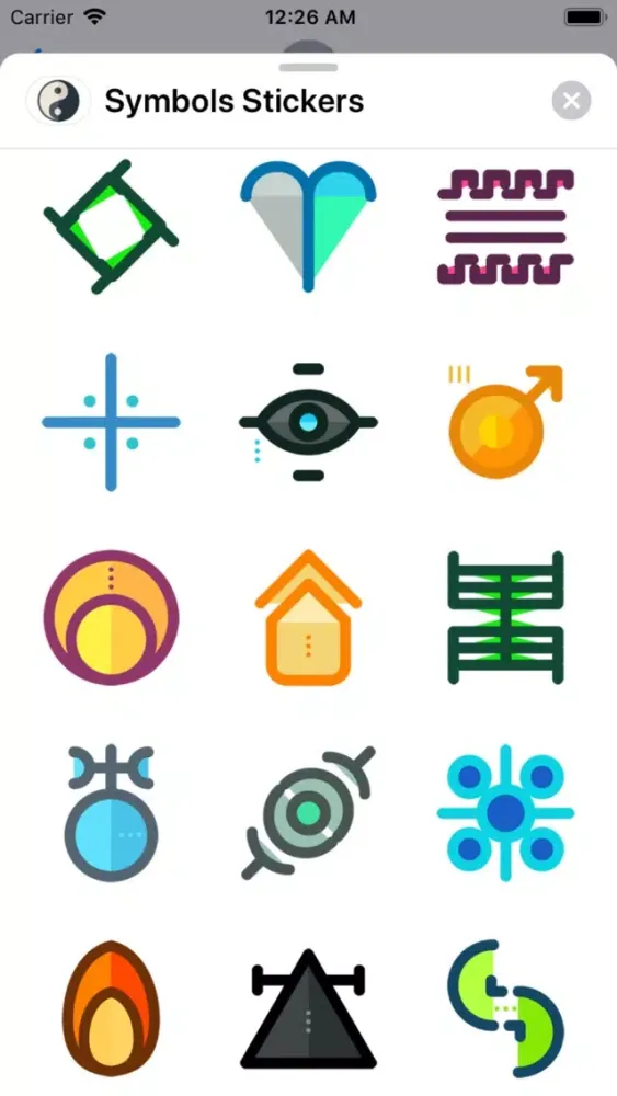 Capturas de tela do Symbols Stickers