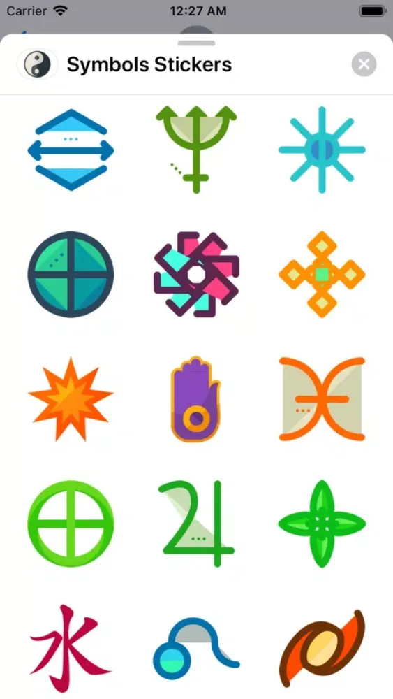 Capturas de tela do Symbols Stickers