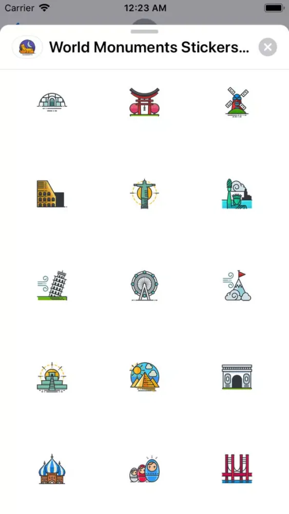 World Monuments Stickers Pack應用截圖