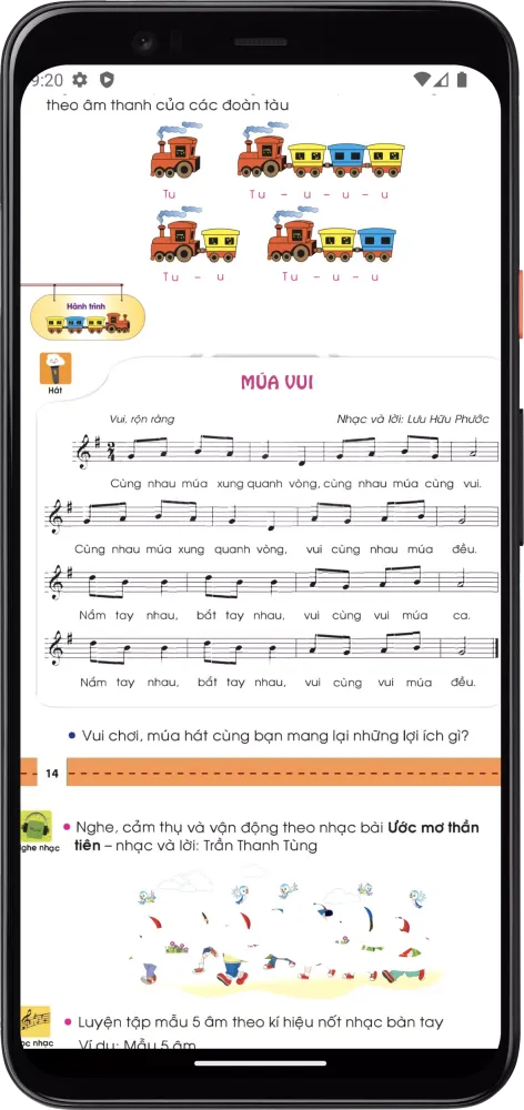 Tangkapan layar Âm nhạc Lớp2