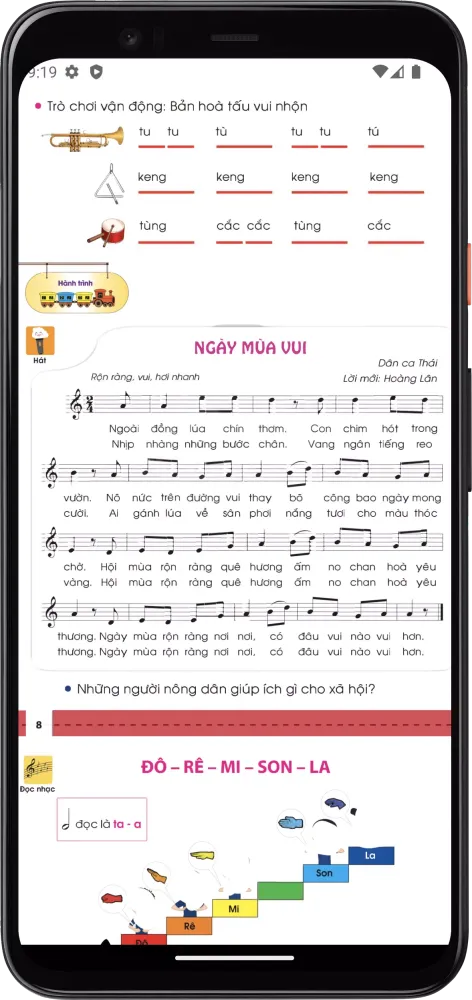 Tangkapan layar Âm nhạc Lớp2