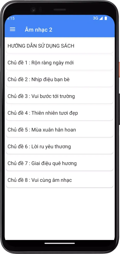 Tangkapan layar Âm nhạc Lớp2