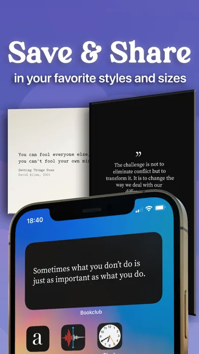 Capturas de tela do Bookclub: Daily Book Quotes