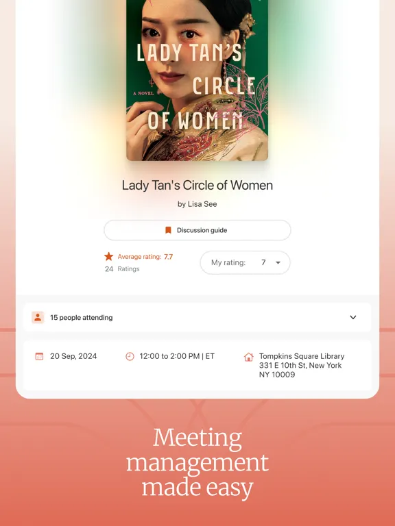 Bookclubs: Book Club Organizer iPad  스크린샷