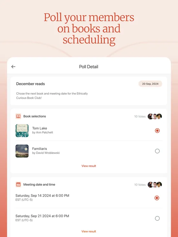 Bookclubs: Book Club Organizer iPad  스크린샷