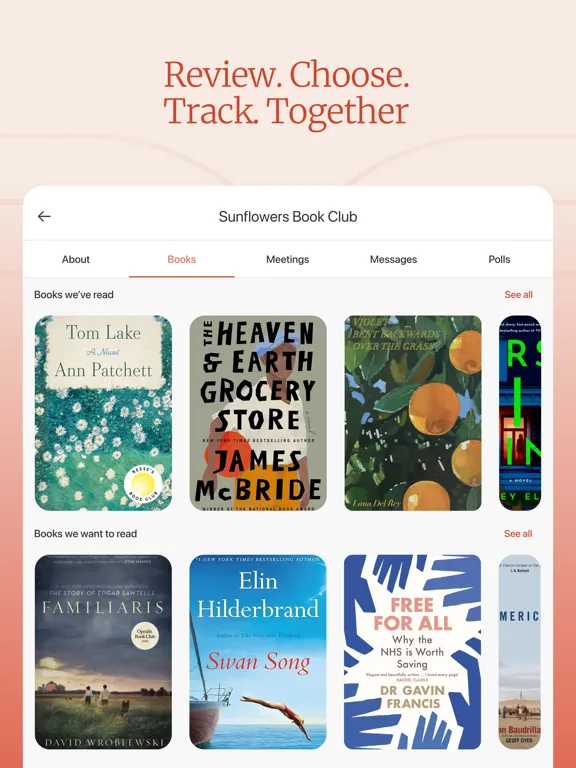 Bookclubs: Book Club Organizer iPad  스크린샷