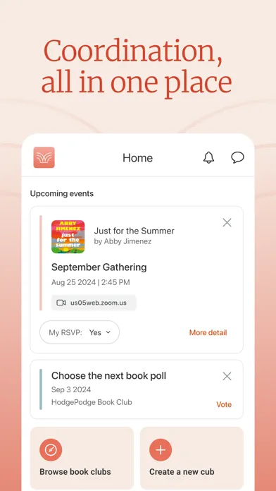 Bookclubs: Book Club Organizer 스크린샷