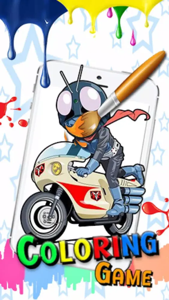Capturas de tela do Book coloring For Kamen Rider Version