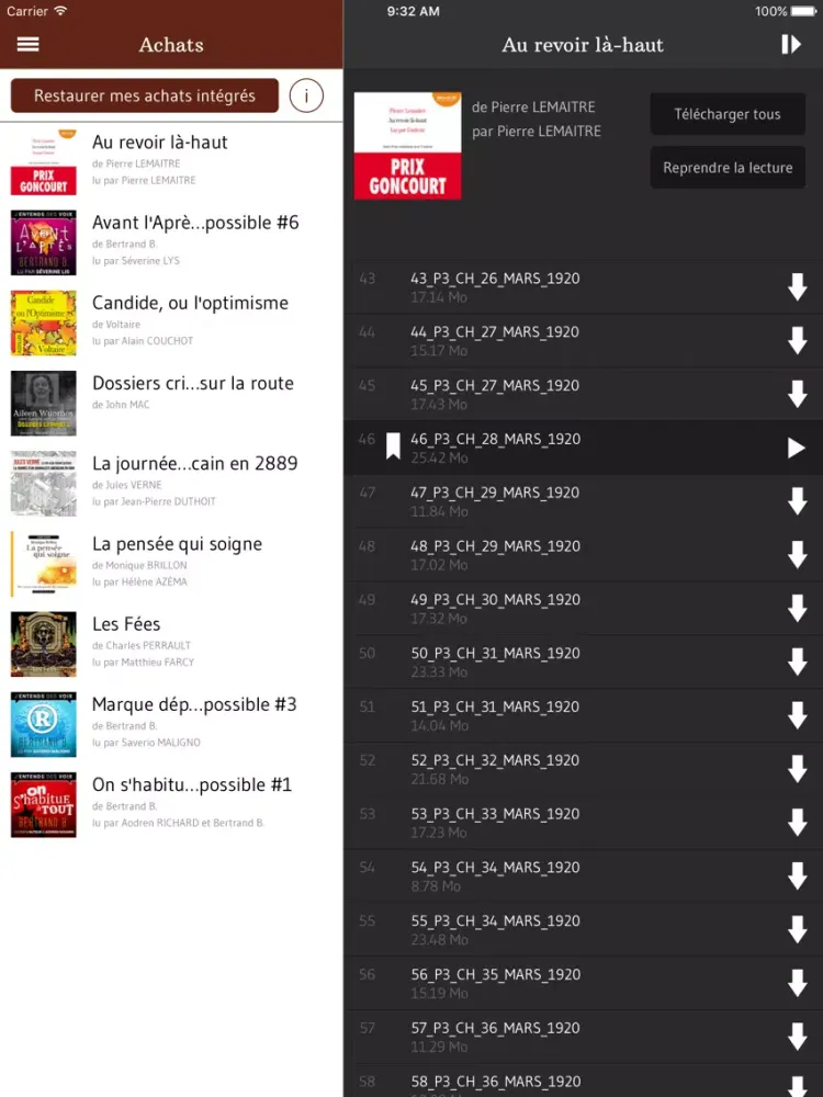 صور Book d'Oreille — Tout le livre audio iPad 