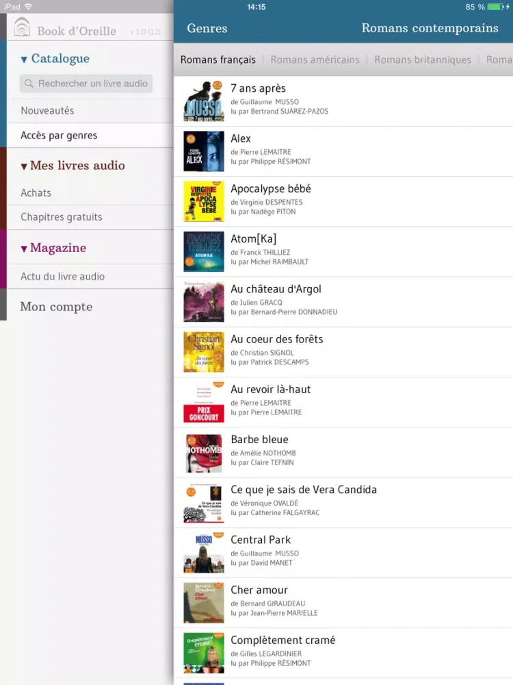 صور Book d'Oreille — Tout le livre audio iPad 