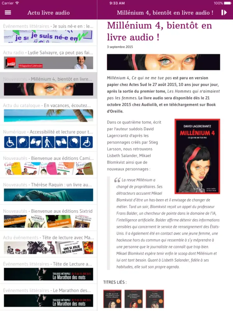 صور Book d'Oreille — Tout le livre audio iPad 