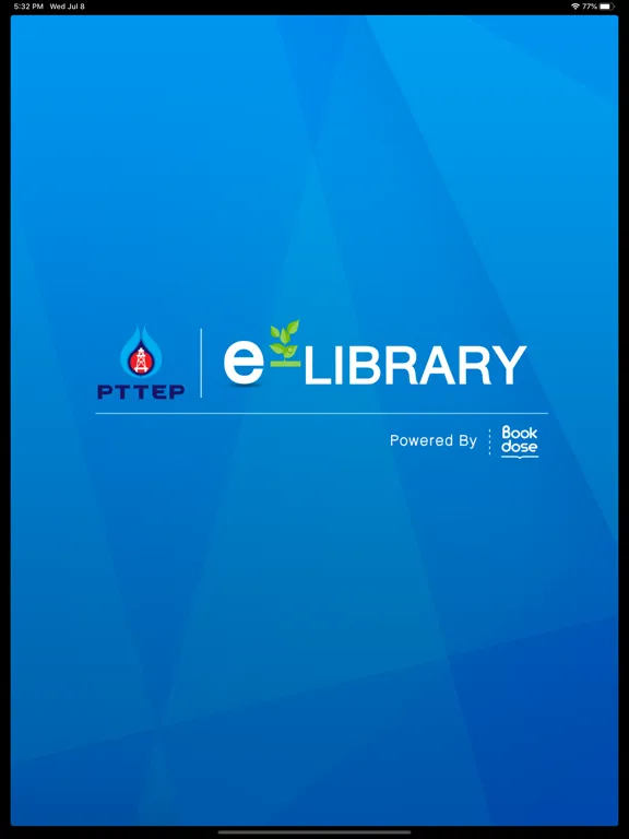 Tangkapan skrin PTTEP E-Library iPad 