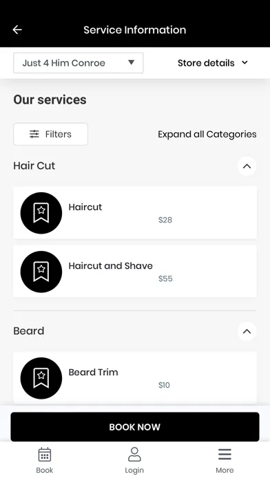 Ảnh chụp màn hình của Just 4 Him Haircuts