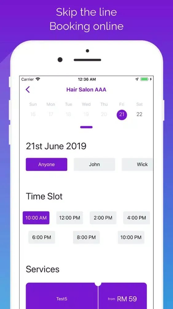 Tangkapan layar TheBookMe: Find Local Services