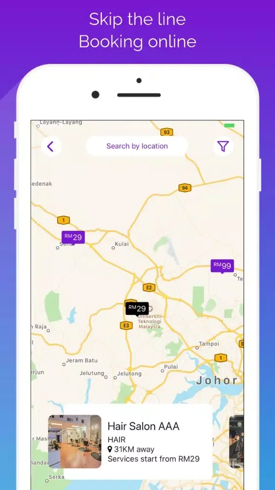 Tangkapan layar TheBookMe: Find Local Services