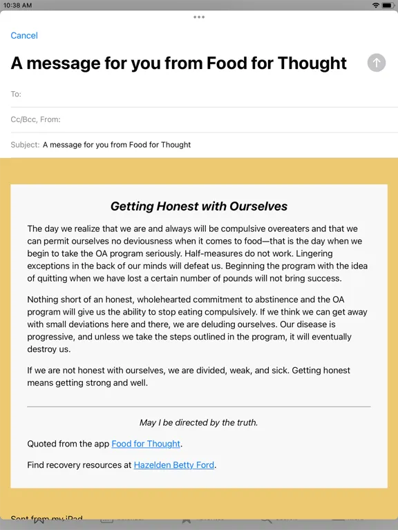 Ảnh chụp màn hình của Food for Thought Meditations iPad 
