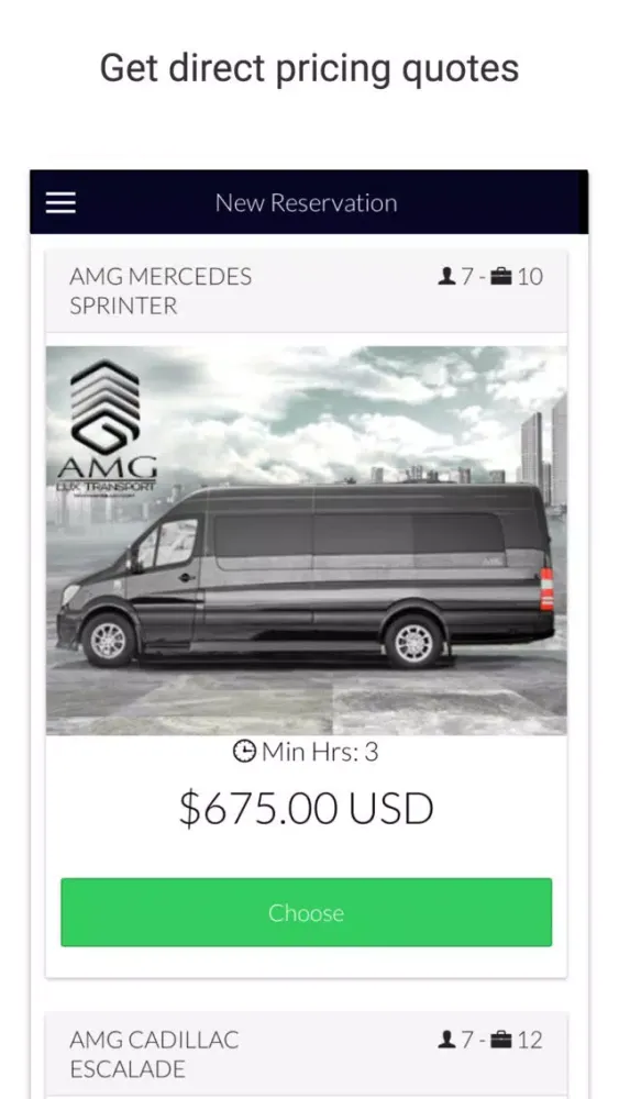 Capturas de tela do AMG Lux Transport