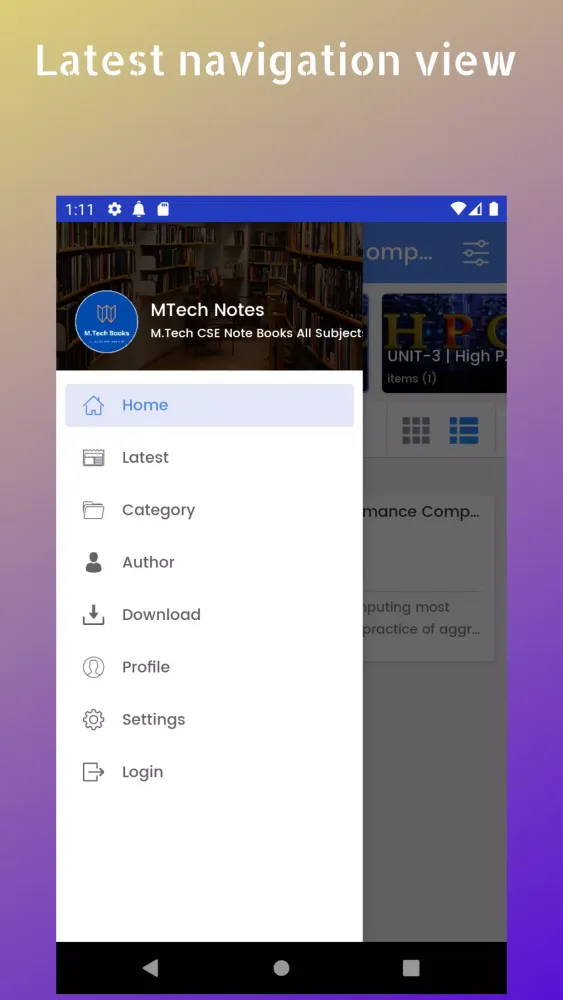 MTech Notes - Online eBooks سکرین شاٹس