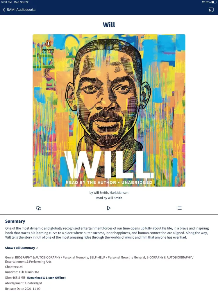 BAM! Audiobooks Screenshots