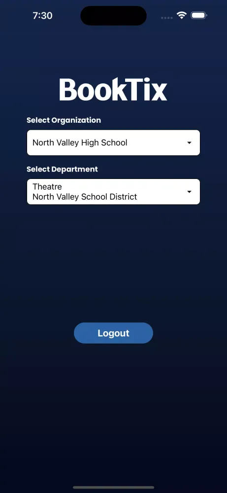 BookTix Card Reader Screenshots