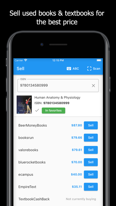 Tangkapan layar BookTrapper: Sell Textbooks
